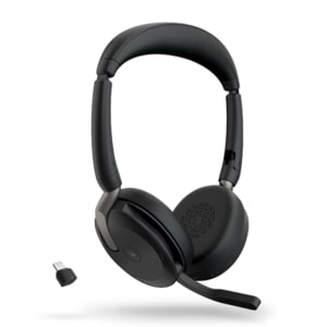 Jabra Evolve2 65 Flex Kabellos Auf den Ohren Stereo Headset - Binaural - Ohraufliegend - 20 Hz bis 20 kHz Frequenzgang - 3