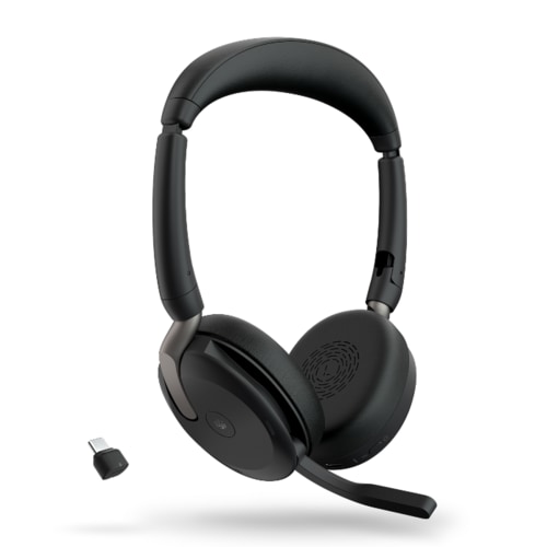 Jabra Evolve2 65 Flex Kabellos Auf den Ohren Stereo Headset - Binaural - Ohraufliegend - 20 Hz bis 20 kHz Frequenzgang - 3