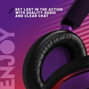 C6-100 Gaming Headset Strike Red & Purple For PS5, PS4, XBOX, Nintendo Switch 2, Nintendo Switch PC & Mobile