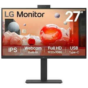 LG 27BA850-B 27" Full HD IPS LCD Monitor - HDMI, DislpayPort, USB-C Daisy Chain, RJ-45 - Full HD WebCam - Speakers - 3 Yea