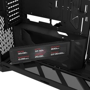 ASUS ROG Cronox GR801 Computer Case - EATX Full Tower - 9.2-inch LCD Screen - 400mm GPU Support - Dual 360mm Radiator Supp