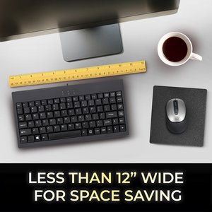 Adesso EasyTouch AKB-110B Keyboard - Cable Connectivity - USB Interface - English, French - Black - Membrane Keyswitch - 8