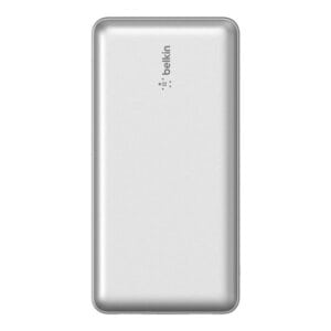 Belkin BoostCharge Power Bank - Silver - For iPhone - 1 x Type-C 15W - 20000 mAh - 3 x USB - Silver