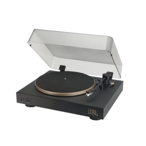 JBL Authentics 200 Speaker (White) + Spinner BT Turntable (Black/Gold) Bundle