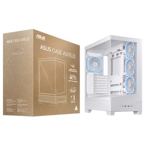ASUS A31 PLUS Case - Mid Tower - ARGB - ATX, Micro-ATX, Mini-ITX, BTF - White