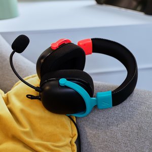 RADAR Gaming Headset Black with Red & Blue For Nintendo Switch 2, Nintendo Switch, PS5, PS4, XBOX & PC