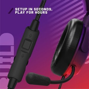 C6-100 Gaming Headset Strike Red & Purple For PS5, PS4, XBOX, Nintendo Switch 2, Nintendo Switch PC & Mobile