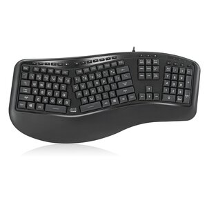 3 Colour Illuminated 2X Large Print Ergonomic Keyboard - Buy 10 Get 1 FREE