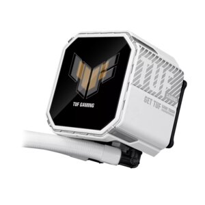 TUF Gaming LC III 360 ARGB LCD all-in-one liquid CPU cooler with pre-installed triple fans designed for high airflow & sta