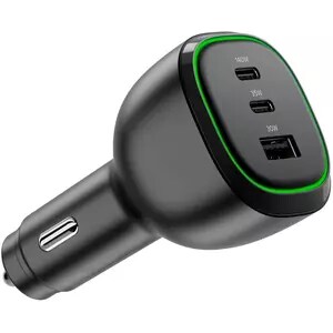 ALOGIC Rapid Power 165W Car Charger 2 X USB-C 1 X USB-A Port with 240W Charging Cable 1m
