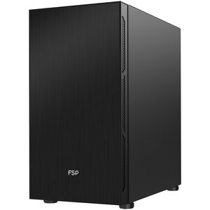 FSP CST220S M-ATX SILENT OFFICE CASE BLACK, USB3.0 X2. TYPE-C X1, PRE-INSTALLED 120MM FAN X 3, SUPPORT 260MM LENGTH VGA AN