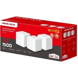 Mercusys HALO H60X 3-PACK - AX1500 Dual Band WiFi 6 - 1201 Mbps (5 GHz) + 300 Mbps (2.4 GHz) - Whole Home Mesh WiFi - 550 