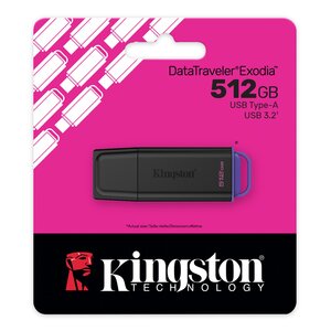 Kingston DataTraveler Exodia 512 GB USB 3.2 (Gen 1) Type A Flash Drive - Black, Green - 1