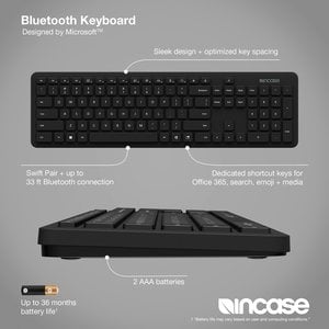 Incase Bluetooth Keyboard - Black - Designed by Microsoft™
