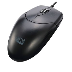 Adesso iMouse M6-TAA Full-size Mouse - USB Type C - Optical - 3 Button(s) - Black - TAA Compliant - Cable - 1000 dpi - Scr