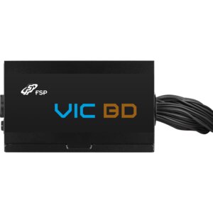 FSP 650W VIC BD ATX 3.1 BRONZE NON MODULAR BLACK PSU, EMBOSSED CABLES, 105? BULK CAPACITOR, DC-DC MODULE, AND SAFETY PROTE