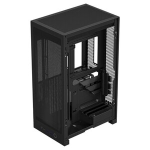 NZXT H2 Flow 2026 mini-ITX Case with PCIe 5.0 Riser Cable - All Black Color