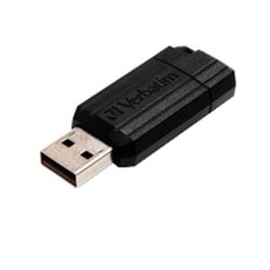 Verbatim PinStripe 32 GB USB Flash Drive - Black - 2 Year Warranty - 1 Each