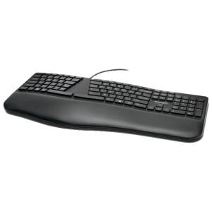 PRO FIT ERGONOMIC WIRED KEYBOARD - BLACK
