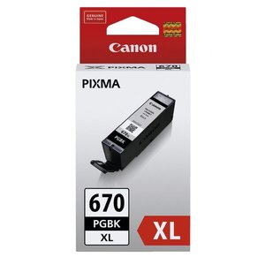 Canon PGI-670XLBK Original Inkjet Ink Cartridge - Pigment Black Pack - Inkjet