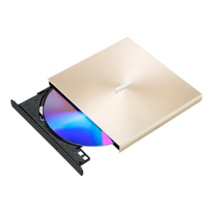 ASUS ZenDrive U9M Gold ultra-slim portable 8X DVD burner with M-DISC support for lifetime data backup compatible with USB 