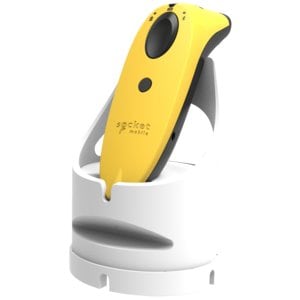 SocketScan S720 Linear Barcode QR Code Reader Yellow White Dock