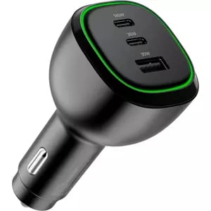 ALOGIC Rapid Power 165W Car Charger 2 X USB-C 1 X USB-A Port with 240W Charging Cable 1m