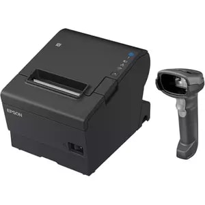 EPSON POS BUNDLE x10 TM-T88VII-612 Desktop Direct Thermal Printer -x10 DS2278 Black Presentation Cradle USB ZEBRA