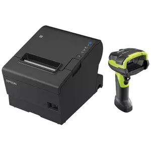TM-T88VII-612 Desktop Direct Thermal Printer + Zebra LI3608-SR Rugged USB Kit