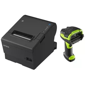TM-T88VII-612 Desktop Direct Thermal Printer + Zebra LI3608-ER Rugged USB Kit