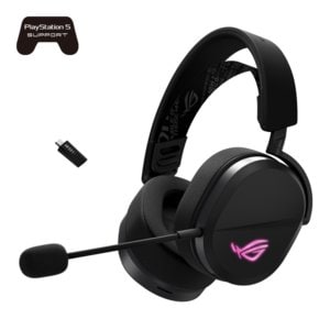 ASUS ROG Pelta Wireless Gaming Headset BT, ROG SpeedNova 2.4GHz, USB-C, Lightweight 309g, 50mm ROG Titanium-Plated Drivers