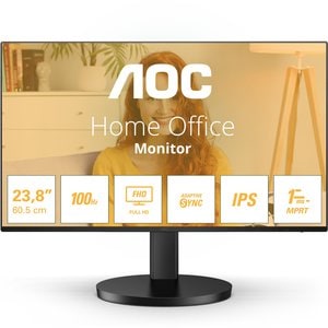 AOC 24B3HA3 23.8in IPS FHD 1ms 120Hz VGA HDMI VESA 100x100mm Flicker Free Low Blue Mode Ultra Slim 3 Side Frameless 2W Spe