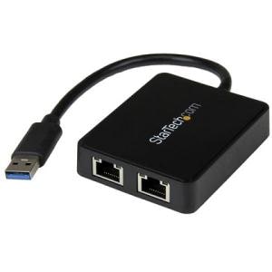 StarTech.com Gigabit Ethernet Adapter for PC - 10/100/1000Base-T - Desktop - USB - 2 Port(s) - 2 - Twisted Pair