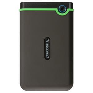 Transcend StoreJet 25M3 TS-1TSJ25M3S 1 TB Hard Drive - External - Iron Grey - USB 3.1 - 256-bit Encryption Standard
