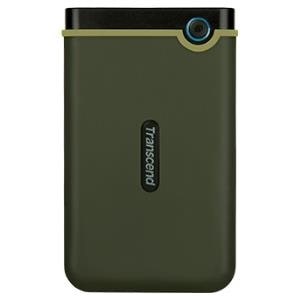 Transcend StoreJet 25M3 TS-2TSJ25M3G 2 TB Hard Drive - External - Military Green - USB 3.1 - 256-bit Encryption Standard