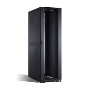 24U RACK ENCLOSURE - 19IN 24U 1070MM DEEP RACK ENCLOSURE HEX PERFORATED METAL DOOR WITH 4 CASTERS 1300KG LOADING CAPACITY 