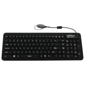 Seal Silk Glow# Silicone Keyboard Waterproof Backlit Black USB