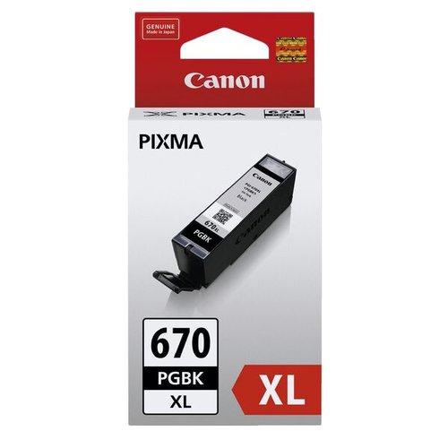 Canon PGI-670XLBK Original Inkjet Ink Cartridge - Pigment Black Pack - Inkjet