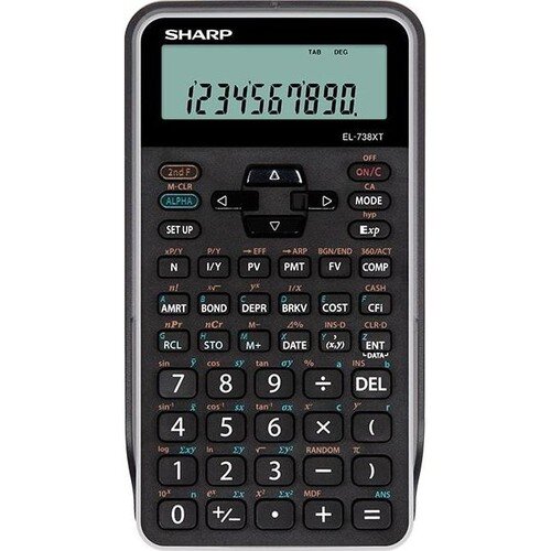 EL738XTBN Financial Calculator With Scientific Functions