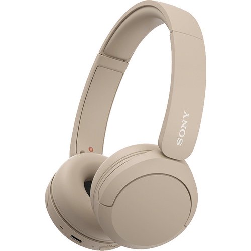 Sony WH-CH520 Wireless On-ear Stereo Headset - Beige - Google Assistant, Siri - Binaural - Ear-cup - Bluetooth - 20 Hz to 