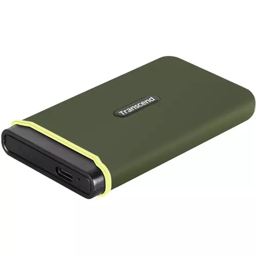 Transcend Esd380c 4 TB Portable Solid State Drive - External - Military Green - Notebook, Smartphone, Desktop PC, Gaming C
