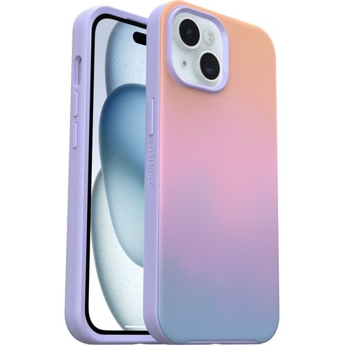 OtterBox Symmetry Case for Apple iPhone 15 Smartphone - Sunset Ombre - Drop Resistant - Plastic