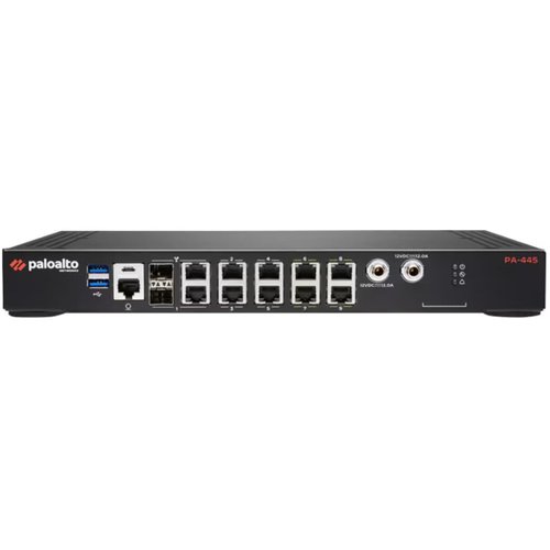 Palo Alto PA-445 Network Security/Firewall Appliance - 8 Port - 10/100/1000Base-T - Gigabit Ethernet - 2.80 Gbit/s Firewal
