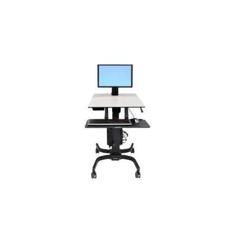 WorkFit-C, Single LD Sit-Stand Workstation for Standard Display (2.7 to 7.3 kg) - Black