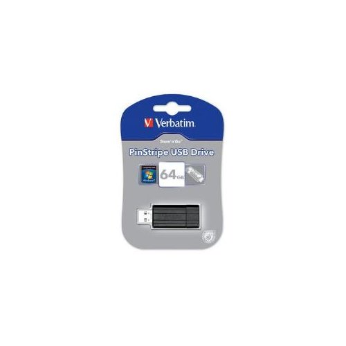 Verbatim Store'n'Go Pinstripe USB Drive 64GB (black)