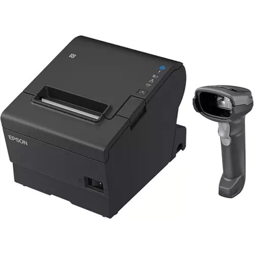 EPSON POS BUNDLE x10 TM-T88VII-612 Desktop Direct Thermal Printer -x10 DS2278 Black Presentation Cradle USB ZEBRA