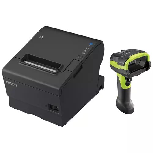 TM-T88VII-612 Desktop Direct Thermal Printer + Zebra LI3608-SR Rugged USB Kit
