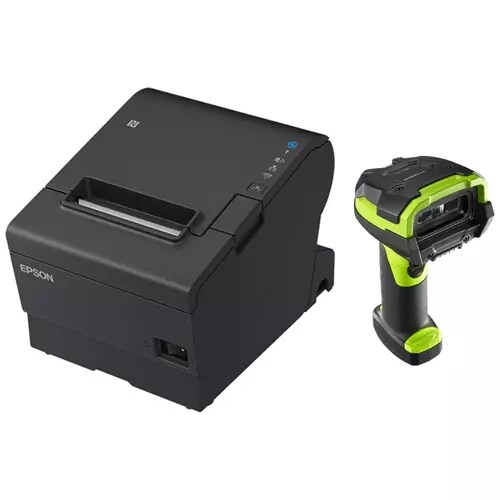 TM-T88VII-612 Desktop Direct Thermal Printer + Zebra LI3608-ER Rugged USB Kit