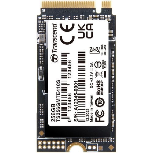 256GB M.2 2242 PCIe Gen4x4 NVMe 3D TLC DRAM-less