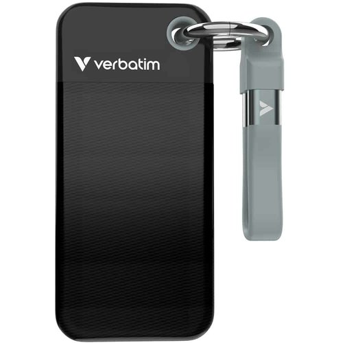 Verbatim Pocket 1 TB Portable Rugged Solid State Drive - M.2 External - Black, Grey - Desktop PC, Notebook, iPhone, MAC De